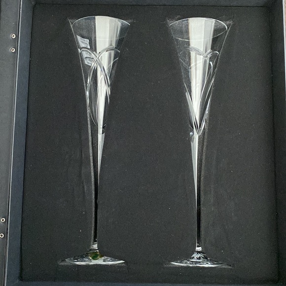 NWT Waterford crystal love & romance champagne flutes - Picture 5 of 11